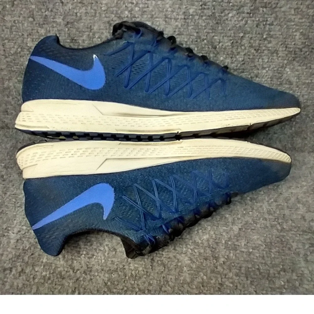Nike Air Zoom Pegasus 32 Mens 11 Running Shoes Blue Black 749340-014 NO INSOLES
